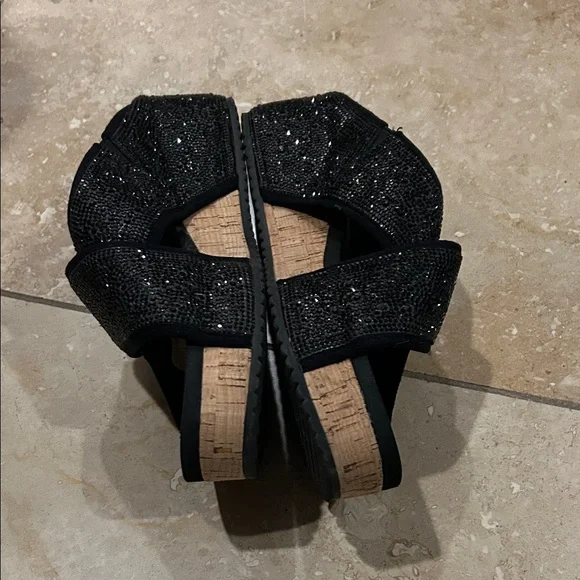 Copper Key black Black Slip-On Sandals sz 9 - Picture 2 of 5